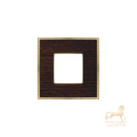 Рамка на 1 пост FEDE BELLE EPOQUE WOOD, wenge-bright gold