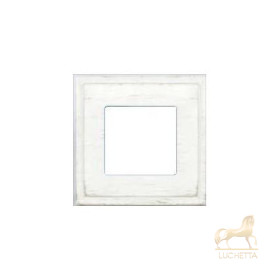 Рамка на 1 пост FEDE MADRID, white decape