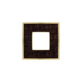 Рамка на 1 пост гор/верт FEDE BELLE EPOQUE TAPESTRY, alicocobrown - bright gold