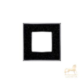 Рамка на 1 пост гор/верт FEDE VINTAGE CORINTO, blackquartz-bright chrome