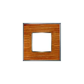 Рамка на 1 пост гор/верт FEDE VINTAGE WOOD, cherry-bright chrome