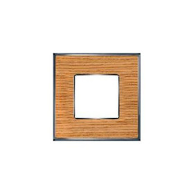Рамка на 1 пост гор/верт FEDE VINTAGE WOOD, oak-bright chrome