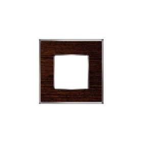 Рамка на 1 пост гор/верт FEDE VINTAGE WOOD, wenge-bright chrome