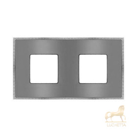 Рамка на 2 поста гор/верт FEDE BELLE EPOQUE METAL CHROME, bright chrome + bright chrome