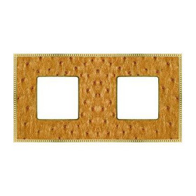 Рамка на 2 поста гор/верт FEDE BELLE EPOQUE TAPESTRY, alienagold - bright gold
