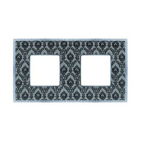 Рамка на 2 поста гор/верт FEDE BELLE EPOQUE TAPESTRY, decornoir - bright chrome