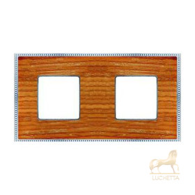 Рамка на 2 поста гор/верт FEDE BELLE EPOQUE WOOD, cherry-bright chrome