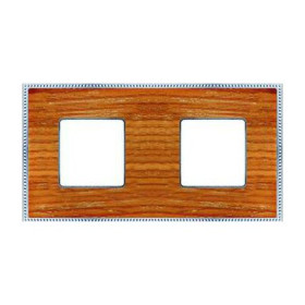 Рамка на 2 поста гор/верт FEDE BELLE EPOQUE WOOD, cherry-bright chrome