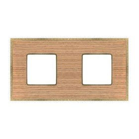 Рамка на 2 поста гор/верт FEDE BELLE EPOQUE WOOD, oak-bright gold