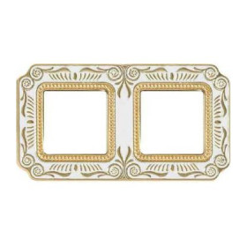 Рамка на 2 поста гор/верт FEDE SMALTO ITALIANO FIRENZE, pearl white