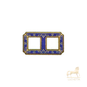 Рамка на 2 поста гор/верт FEDE SMALTO ITALIANO SIENA, blue sapphire
