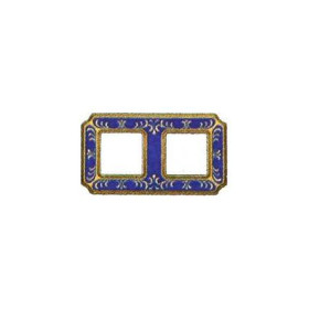 Рамка на 2 поста гор/верт FEDE SMALTO ITALIANO SIENA, blue sapphire