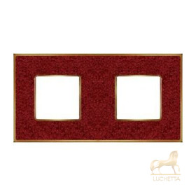 Рамка на 2 поста гор/верт FEDE VINTAGE CORINTO, pompeired-bright gold