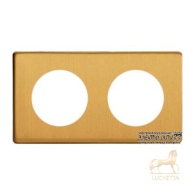 Рамка на 2 поста Varilight Varigrid, Brushed Brass