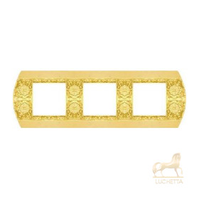 Рамка на 3 поста гор/верт FEDE SANREMO, bright gold