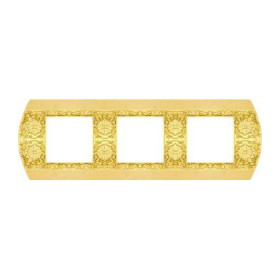 Рамка на 3 поста гор/верт FEDE SANREMO, bright gold
