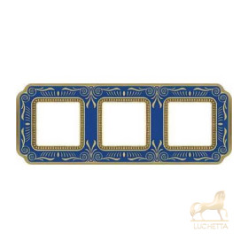 Рамка на 3 поста гор/верт FEDE SMALTO ITALIANO FIRENZE, blue sapphire