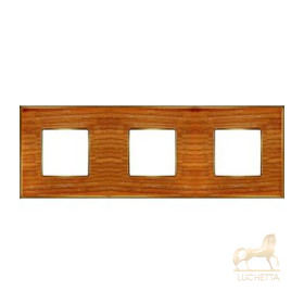 Рамка на 3 поста гор/верт FEDE VINTAGE WOOD, cherry-bright gold