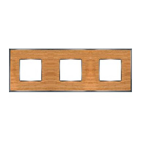 Рамка на 3 поста гор/верт FEDE VINTAGE WOOD, oak-bright chrome