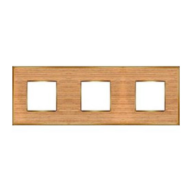 Рамка на 3 поста гор/верт FEDE VINTAGE WOOD, oak-bright gold