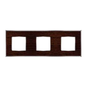 Рамка на 3 поста гор/верт FEDE VINTAGE WOOD, wenge-bright chrome
