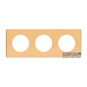 Рамка на 3 поста Varilight Varigrid, Polished Brass