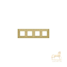Рамка на 4 поста гор/верт FEDE GRANADA, bright gold