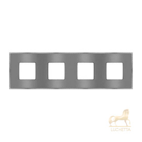 Рамка на 4 поста гор/верт FEDE BELLE EPOQUE METAL CHROME, bright chrome + bright chrome