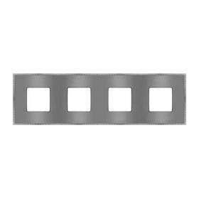 Рамка на 4 поста гор/верт FEDE BELLE EPOQUE METAL CHROME, bright chrome + bright chrome