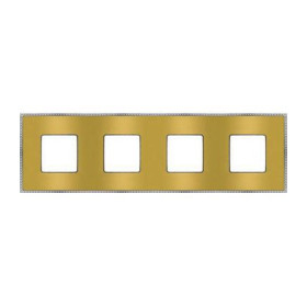 Рамка на 4 поста гор/верт FEDE BELLE EPOQUE METAL CHROME, bright gold + bright chrome