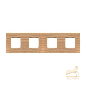 Рамка на 4 поста гор/верт FEDE BELLE EPOQUE WOOD, oak-bright gold