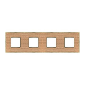 Рамка на 4 поста гор/верт FEDE BELLE EPOQUE WOOD, oak-bright gold