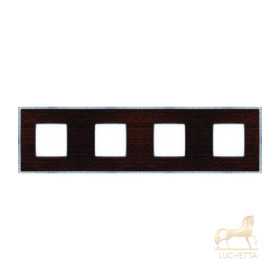 Рамка на 4 поста гор/верт FEDE BELLE EPOQUE WOOD, wenge-bright chrome