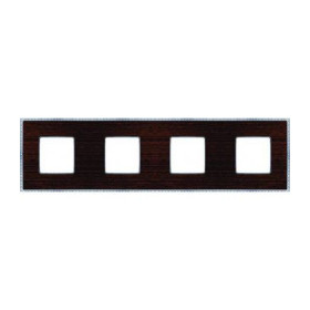 Рамка на 4 поста гор/верт FEDE BELLE EPOQUE WOOD, wenge-bright chrome