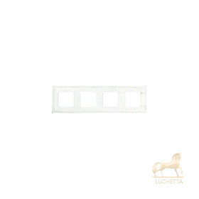 Рамка на 4 поста гор/верт FEDE MADRID, white decape