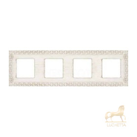 Рамка на 4 поста гор/верт FEDE SAN SEBASTIAN, white decape