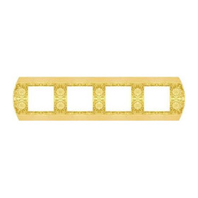 Рамка на 4 поста гор/верт FEDE SANREMO, bright gold