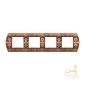 Рамка на 4 поста гор/верт FEDE SANREMO, rustic copper