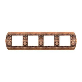 Рамка на 4 поста гор/верт FEDE SANREMO, rustic copper