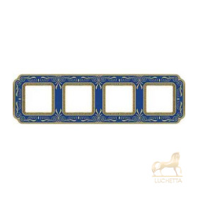 Рамка на 4 поста гор/верт FEDE SMALTO ITALIANO FIRENZE, blue sapphire