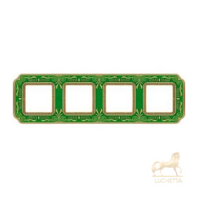 Рамка на 4 поста гор/верт FEDE SMALTO ITALIANO FIRENZE, esmerald green
