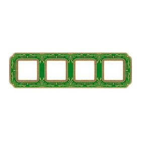 Рамка на 4 поста гор/верт FEDE SMALTO ITALIANO FIRENZE, esmerald green