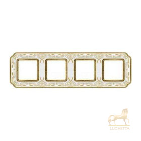 Рамка на 4 поста гор/верт FEDE SMALTO ITALIANO FIRENZE, pearl white