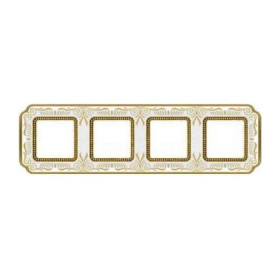 Рамка на 4 поста гор/верт FEDE SMALTO ITALIANO FIRENZE, pearl white