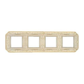 Рамка на 4 поста гор/верт FEDE TOSCANA FIRENZE, gold white patina