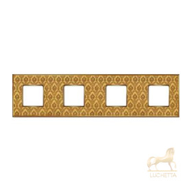 Рамка на 4 поста гор/верт FEDE VINTAGE TAPESTRY, decorgold - bright gold