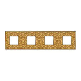 Рамка на 4 поста гор/верт FEDE VINTAGE TAPESTRY, decorgold - bright gold