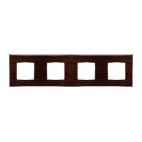 Рамка на 4 поста гор/верт FEDE VINTAGE WOOD, wenge-bright chrome