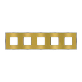 Рамка на 5 постов гор/верт FEDE BELLE EPOQUE METAL CHROME, bright gold + bright chrome