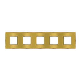 Рамка на 5 постов гор/верт FEDE BELLE EPOQUE METAL GOLD, bright gold + bright gold